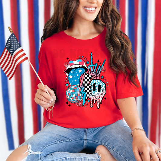 AMERICA ROCK COLLAGE - DTF TRANSFER