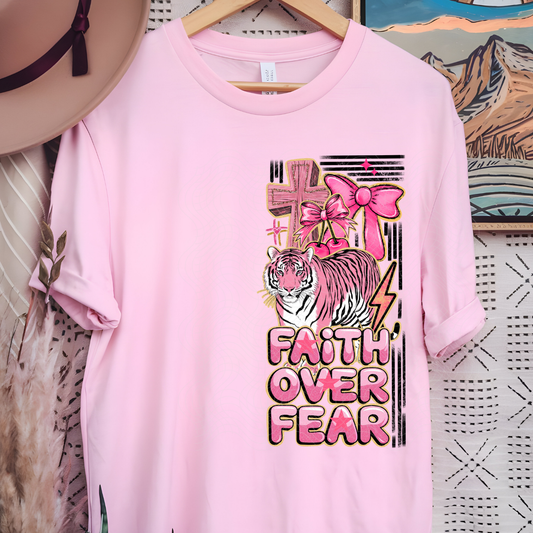 PINK VIBES FAITH OVER FEAR - DTF TRANSFER