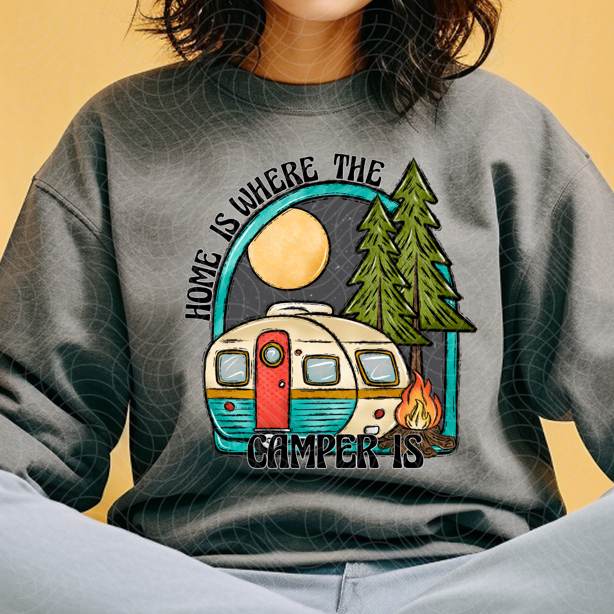 HOME IS WHERE THE CAMPER IS - DTF TRANSFER