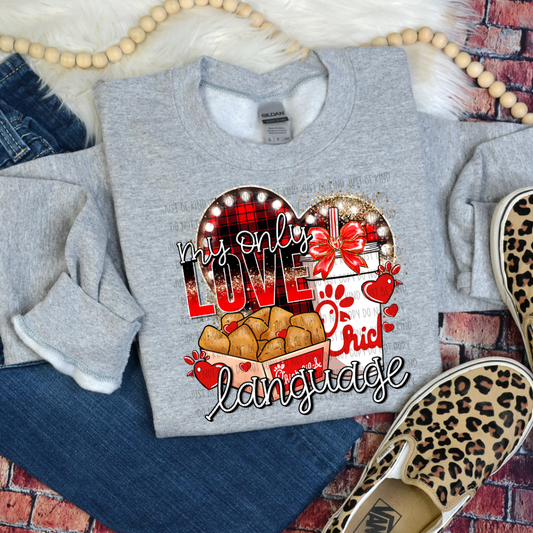LOVE LANGUAGE CHICK - DTF TRANSFER