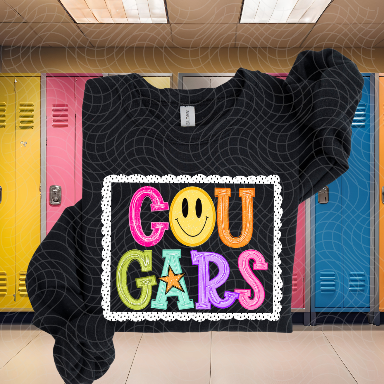 COUGARS POLKA DOT FRAME - DTF TRANSFER