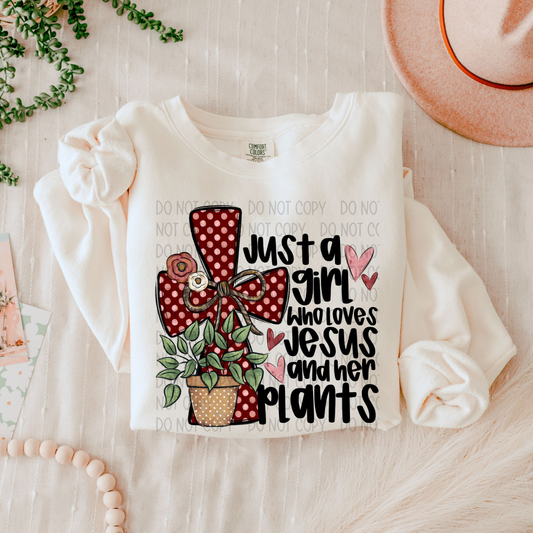 LOVES JESUS AND HER PLANTS - DTF TRANSFER