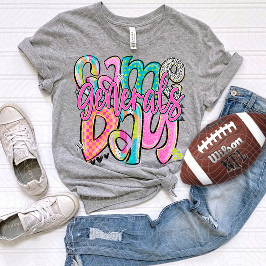 GAME DAY GENERALS COLORFUL- DTF TRANSFER