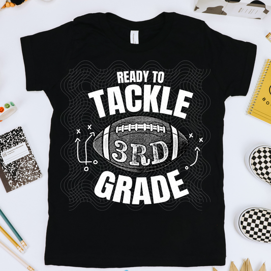 TACKLE THIRD GRADE, WHT - DTF TRANSFER