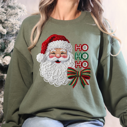 HO HO HO SANTA FAUX YARN - DTF TRANSFER