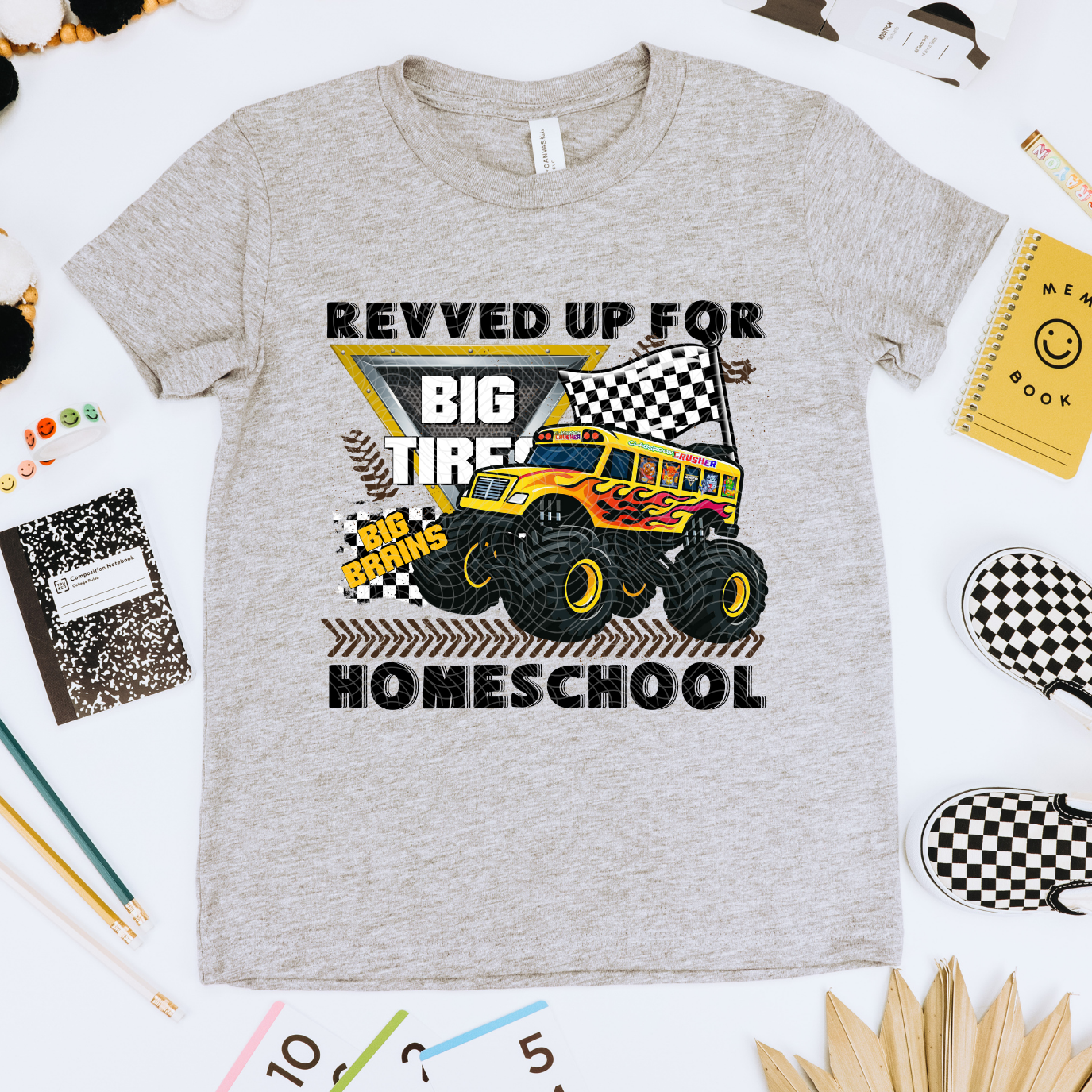 REVVED UP FOR HOMESCHOOL - DTF TRANSFER