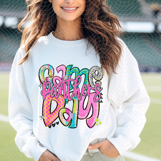 GAME DAY PANTHERS COLORFUL- DTF TRANSFER