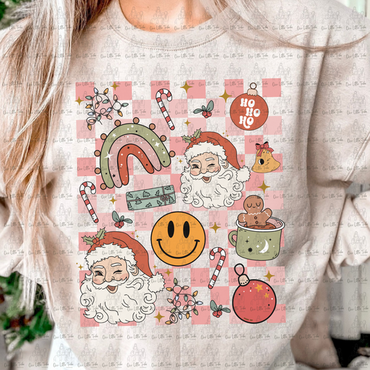 RETRO CHRISTMAS COLLAGE - DTF TRANSFER