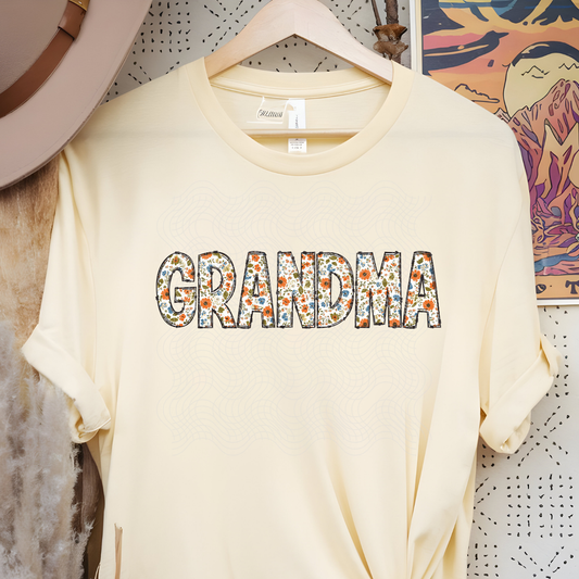 GRANDMA FLORAL - DTF TRANSFER