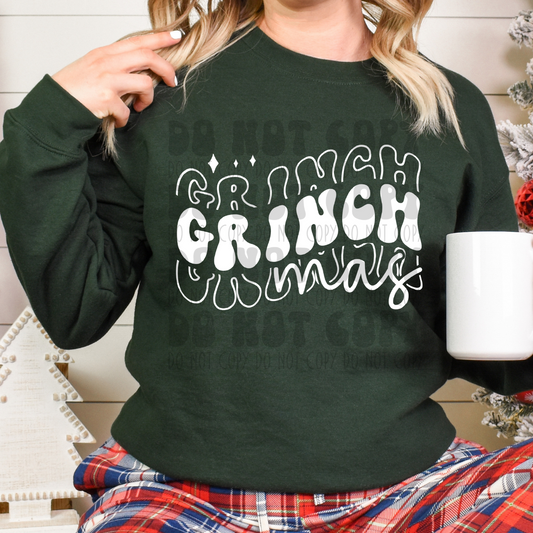 GRINCHMAS WHITE STACKED - DTF TRANSFER