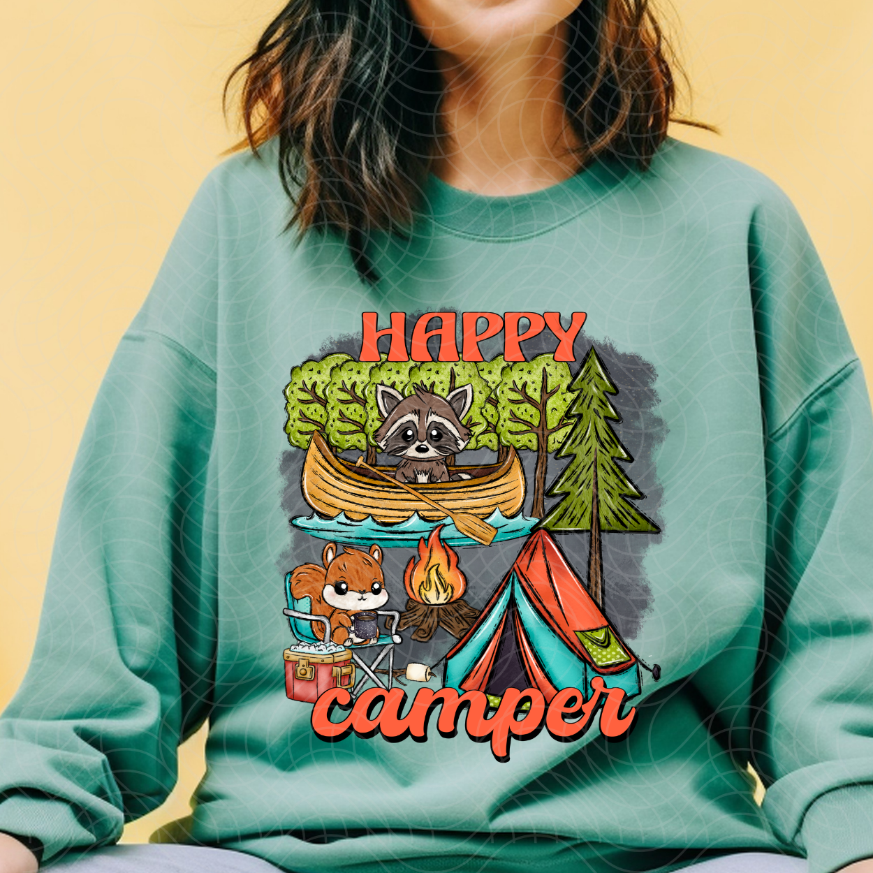 HAPPY CAMPER, TENT - DTF TRANSFER