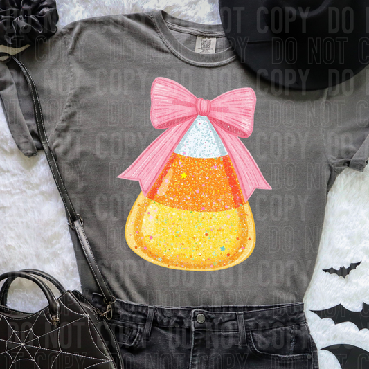FAUX GLITTER CANDYCORN - DTF TRANSFER