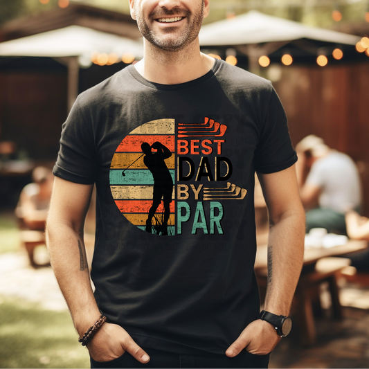 BEST DAD BY PAR - DTF TRANSFER