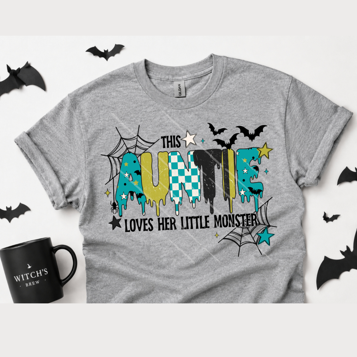 AUNTIE LOVES HER LITTLE MONSTER(SINGULAR) - DTF TRANSFER