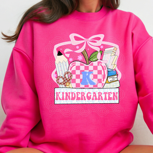 KINDERGARTEN APPLE BOW - DTF TRANSFER