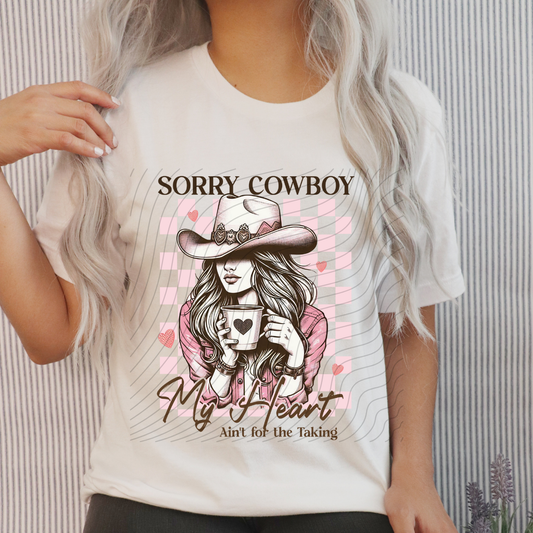 SORRY COWBOY - DTF TRANSFER