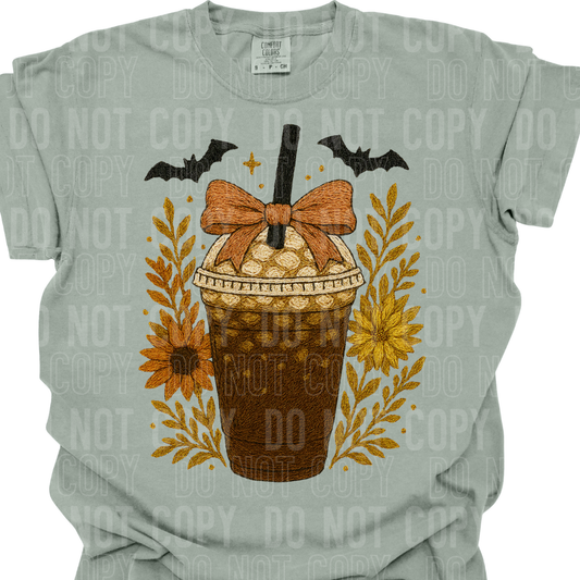 FAUX YARN FALL COFFEE - DTF TRANSFER