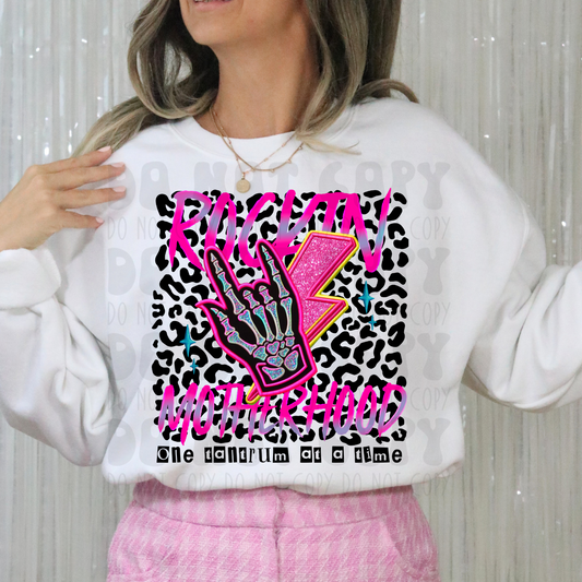 ROCKIN MOTHERHOOD ONE TANTRUM AT A TIME - DTF TRANSFER