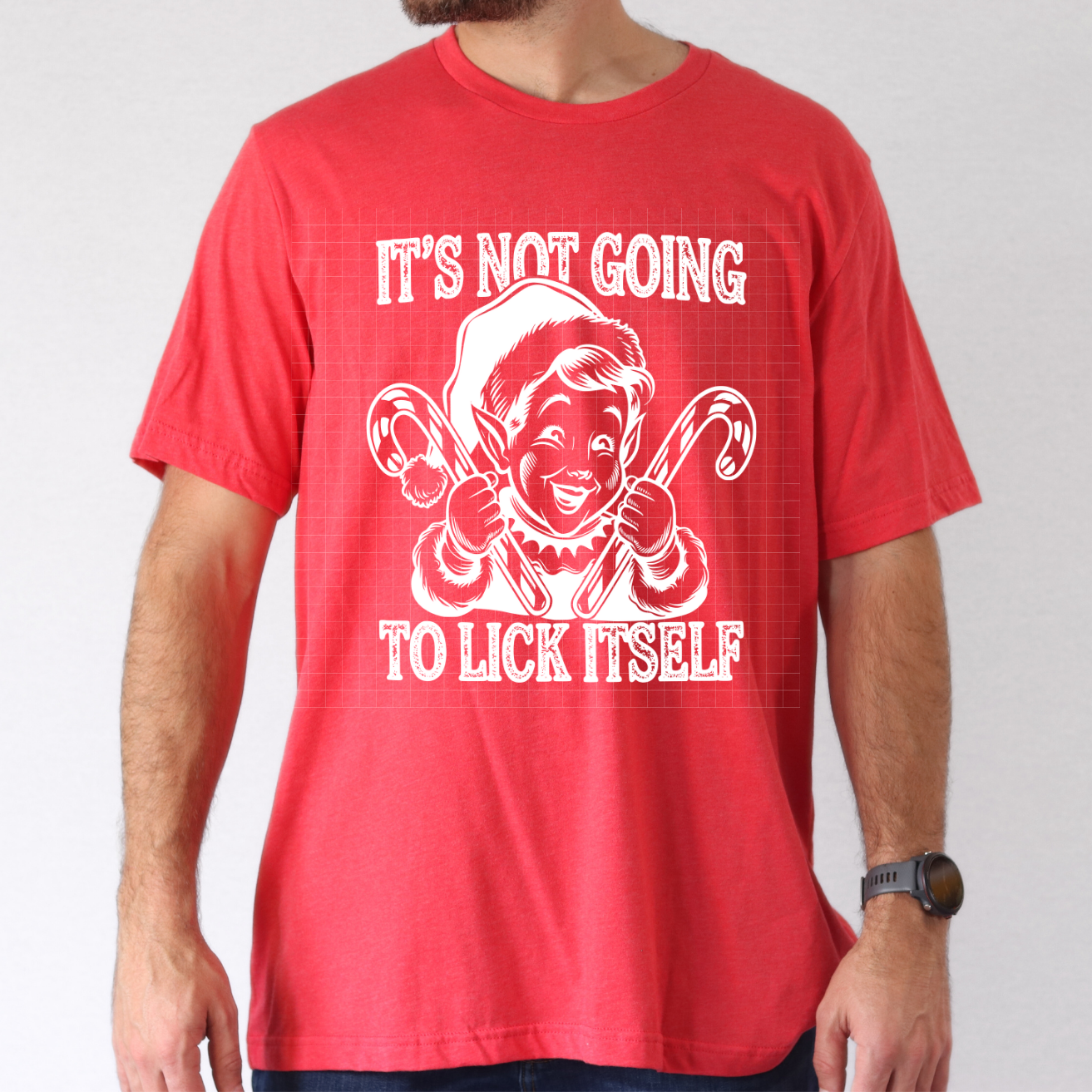 SNARKY NOT GOING TO LICK ITSELF WHITE - DTF TRANSFER