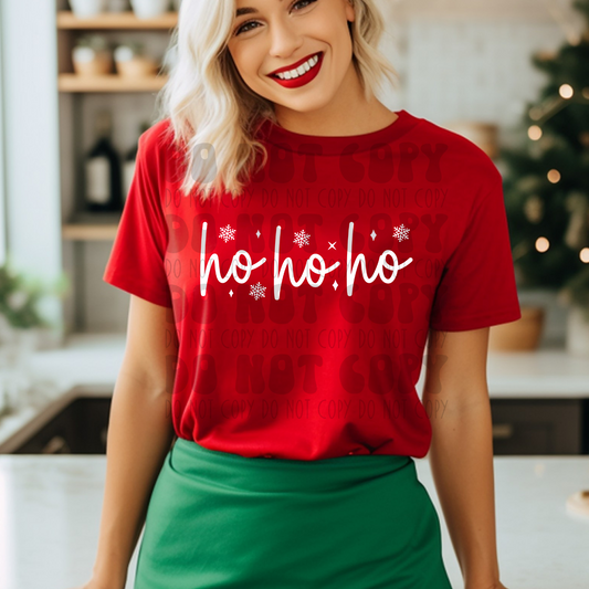 HO HO HO WHITE - DTF TRANSFER