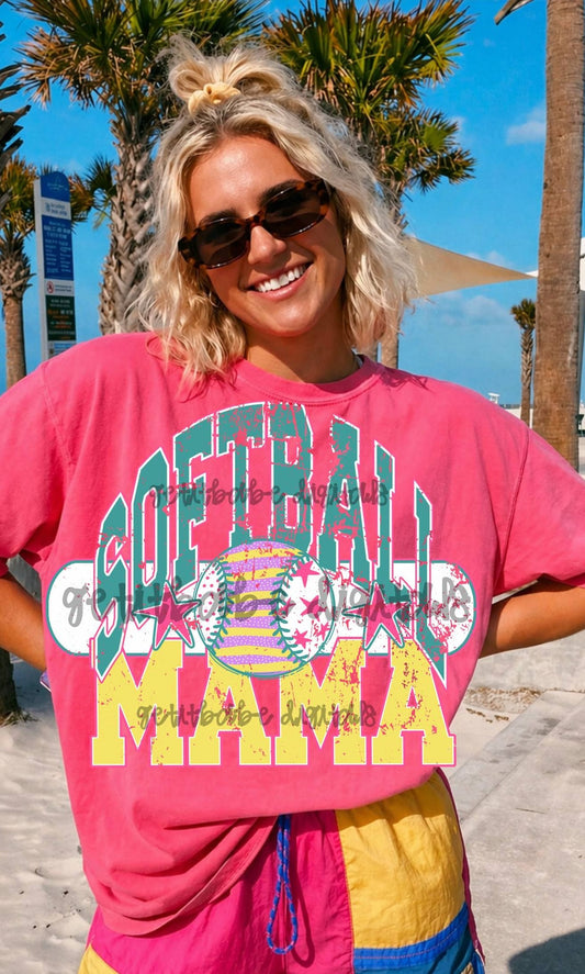 SOFTBALL MAMA - DTF TRANSFER