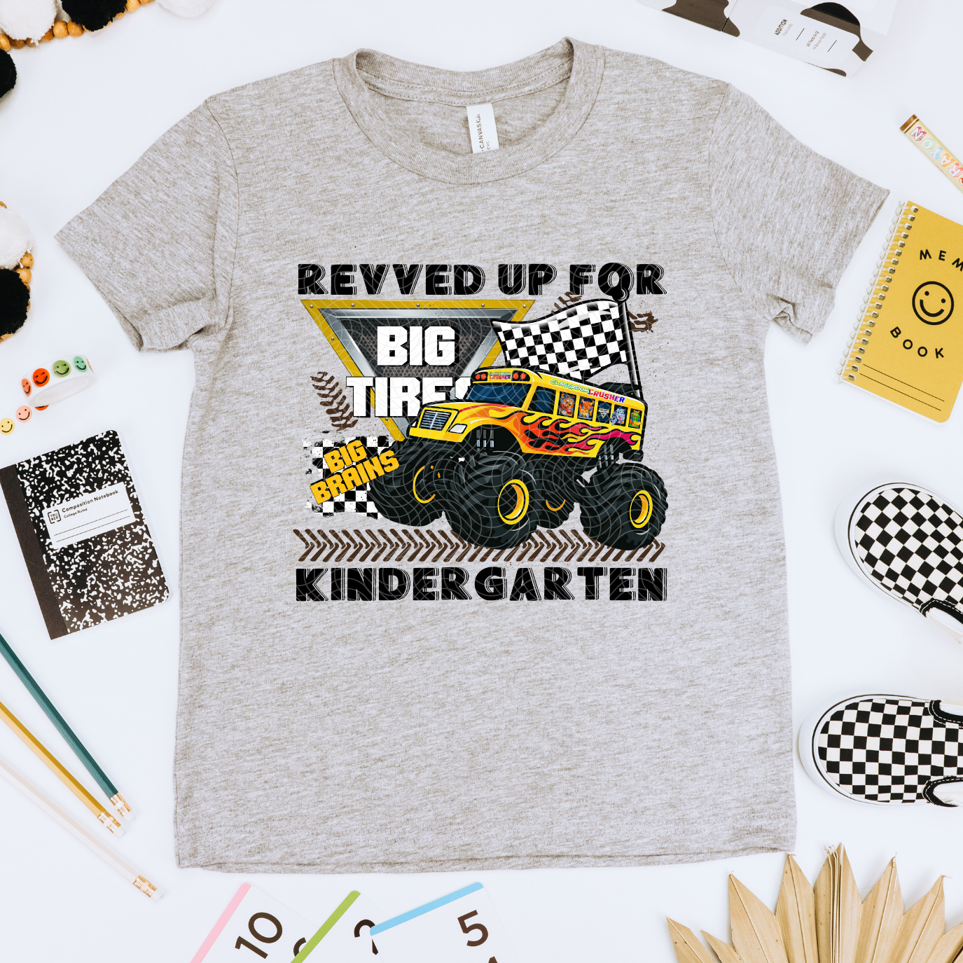 REVVED UP FOR KINDERGARTEN - DTF TRANSFER