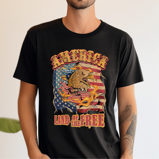 AMERICA - LAND OF THE FREE EAGLE - DTF TRANSFER