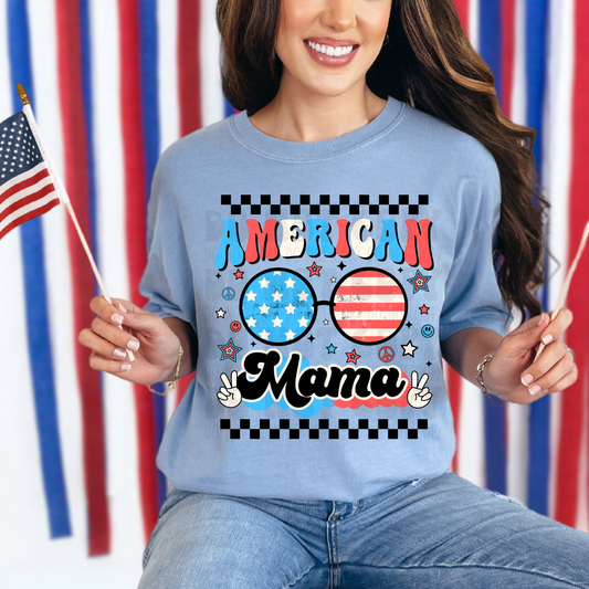 AMERICAN MAMA SUNGLASS BLK CHECKERED - DTF TRANSFER