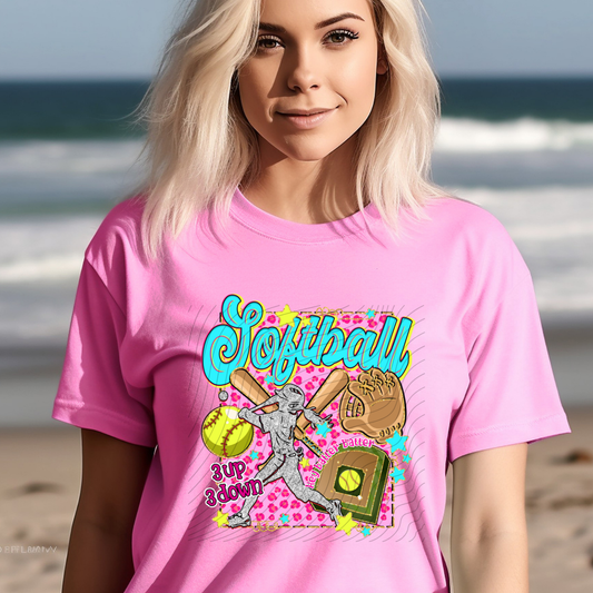 SOFTBALL PINK - DTF TRANSFER