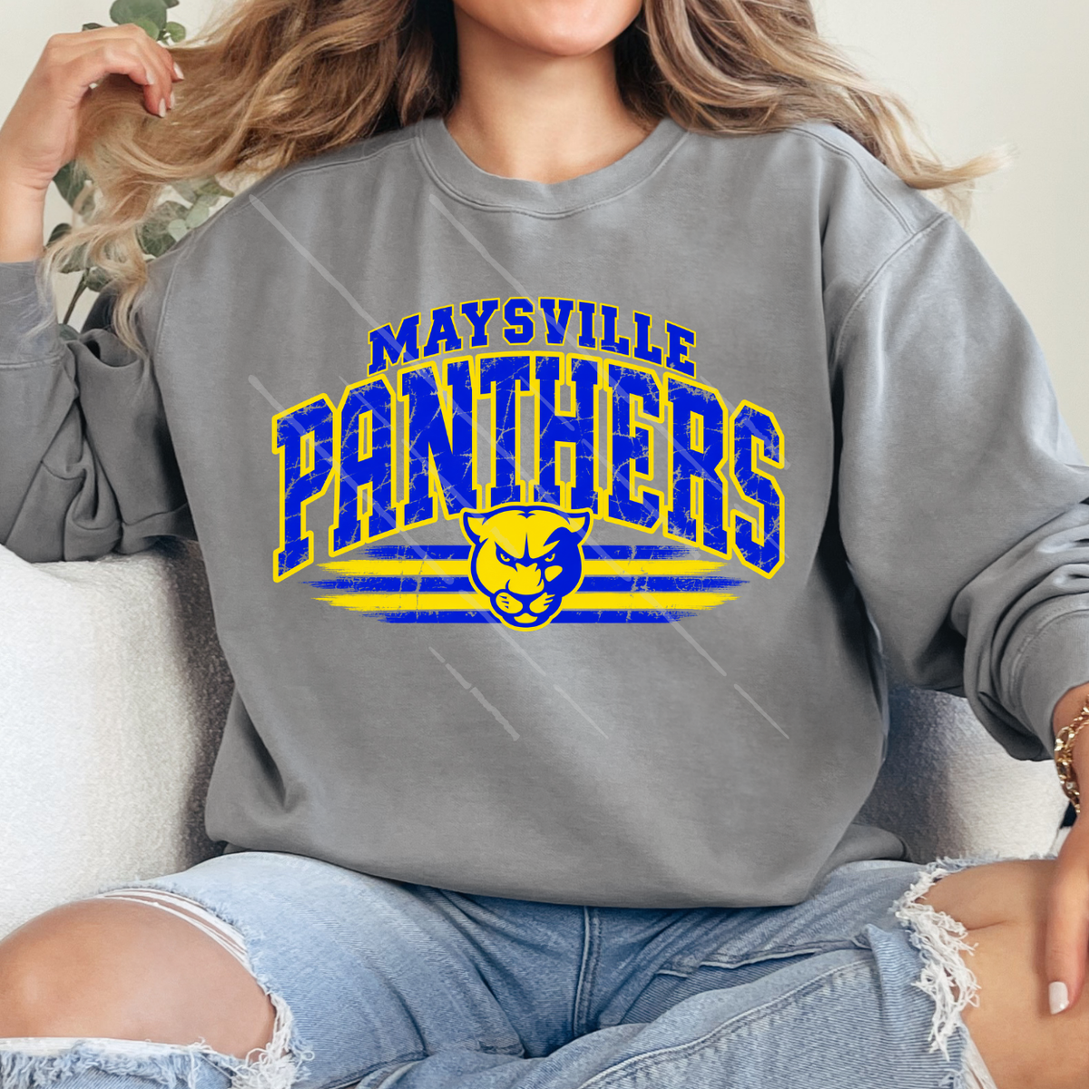 PANTHERS DISTRESSED - DTF TRANSFER