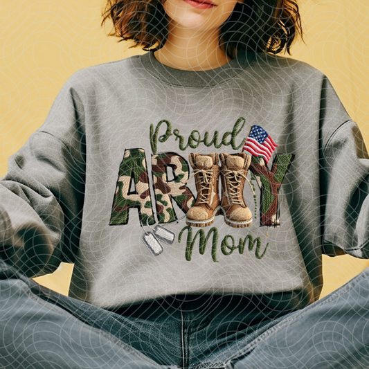PROUD ARMY MOM - DTF TRANSFER