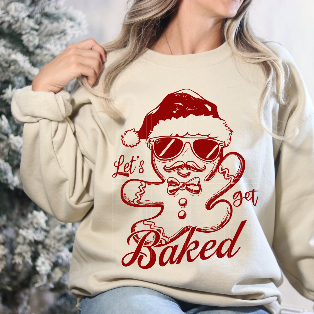 SNARKY LETS GET BAKED RED - DTF TRANSFER
