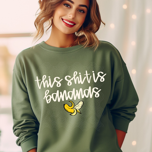 SHIT IS BANANAS WHT - DTF TRANSFER