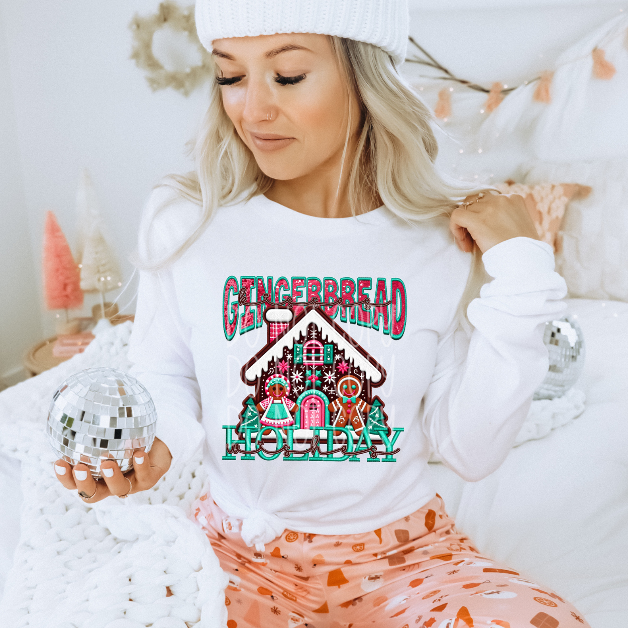 GINGERBREAD HOUSES HOLIDAY WISHES - DTF TRANSFER