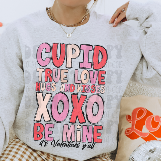 CUPID TRUE LOVE HUGS AND KISSES - DTF TRANSFER