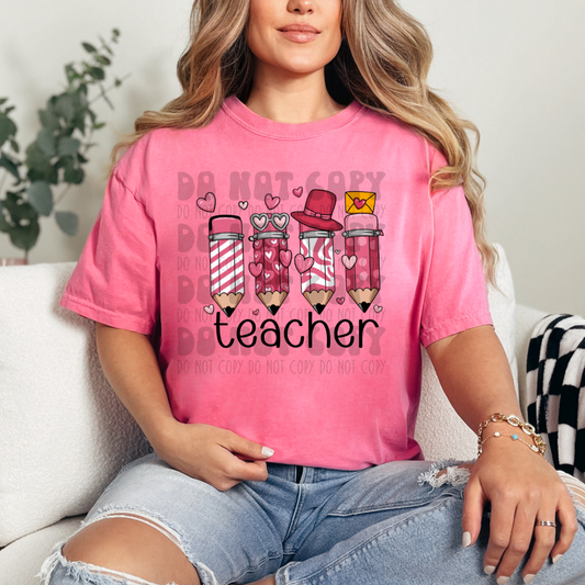 TEACHER VALENTINE PENCILS - DTF TRANSFER