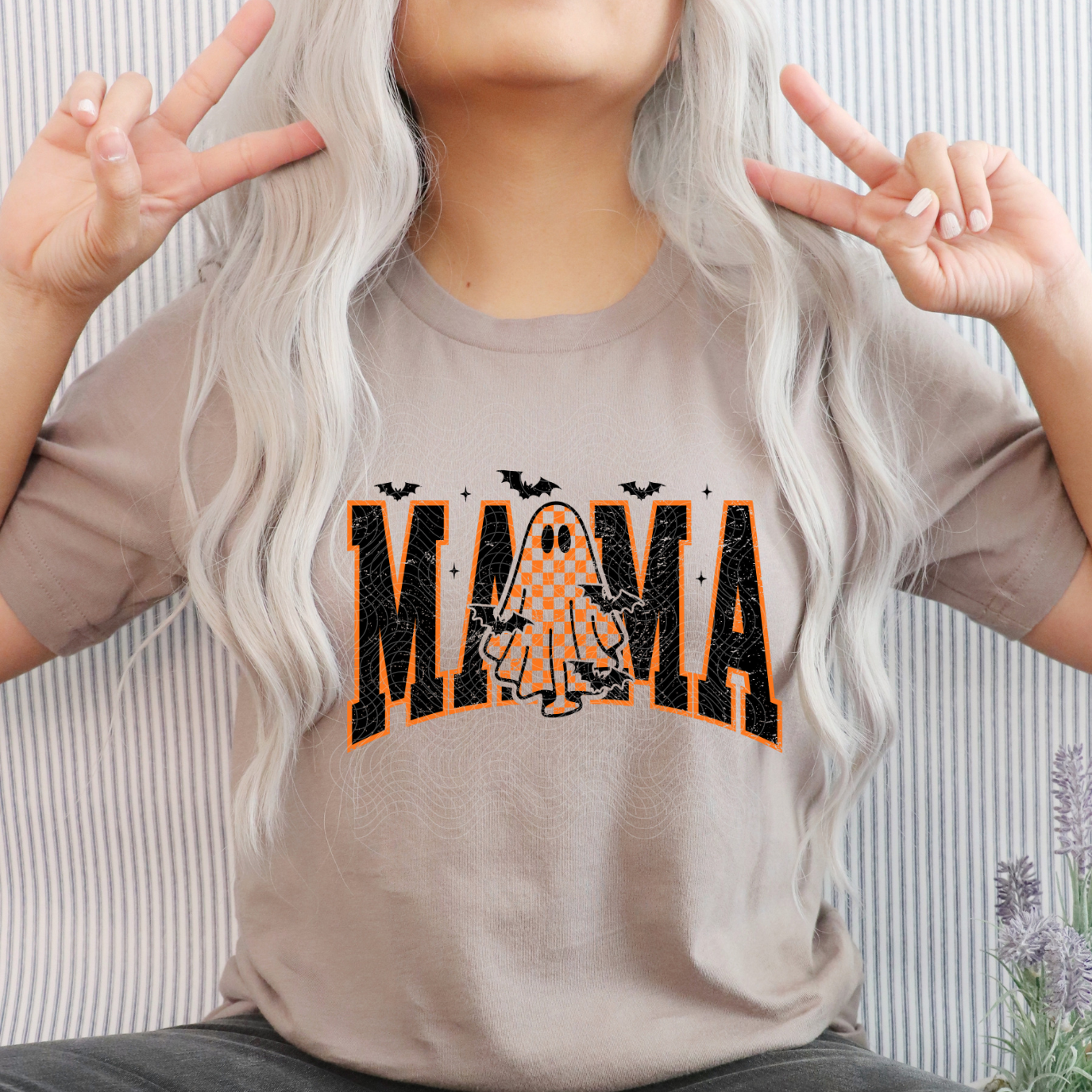MAMA CHECKERED GHOST - DTF TRANSFER
