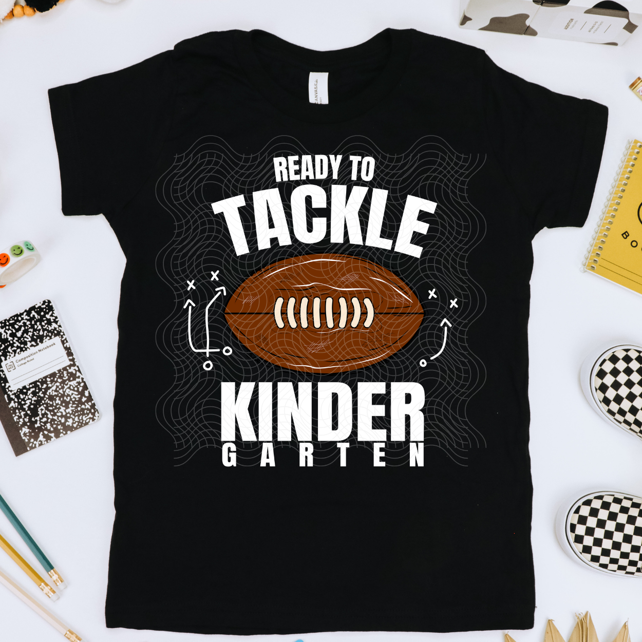 TACKLE KINDERGARTEN, WHT & COLOR - DTF TRANSFER