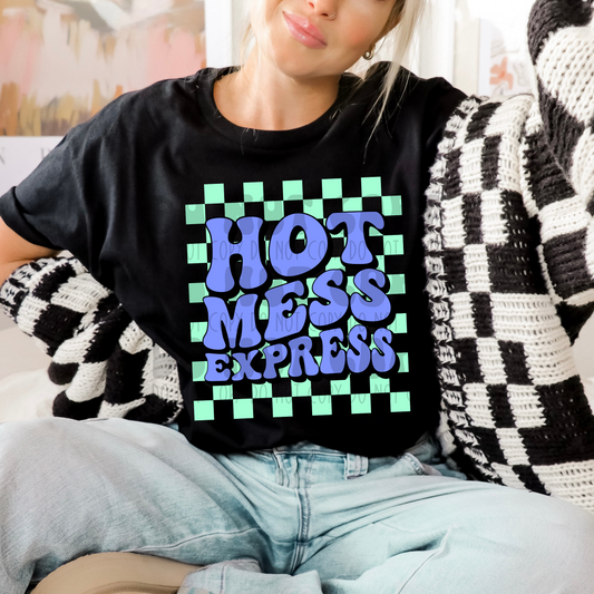 HOT MESS EXPRESS TEAL/PURPLE - DTF TRANSFER