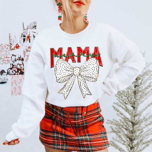 MERRY MAMA BOW - DTF TRANSFER