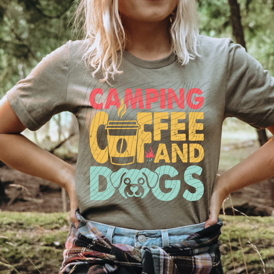 CAMPING COFFEE AND THE DOGS - DTF TRANSFER