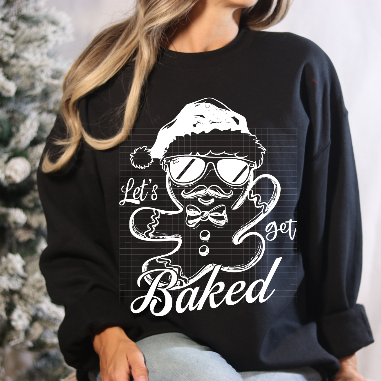 SNARKY LETS GET BAKED WHITE - DTF TRANSFER