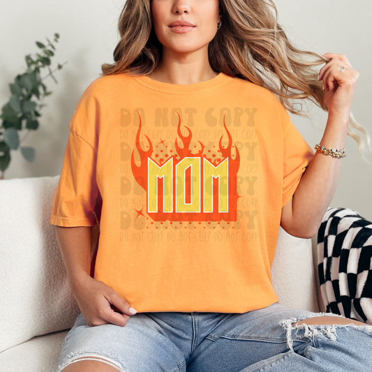 MOM FLAMES - DTF TRANSFER