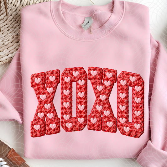FAUX YARN XOXO - DTF TRANSFER