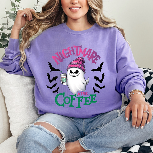 NIGHTMARE BEFORE COFFEE GHOST - DTF TRANSFER