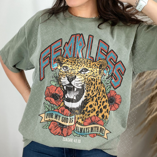 FEARLESS, WHT TXT - DTF TRANSFER