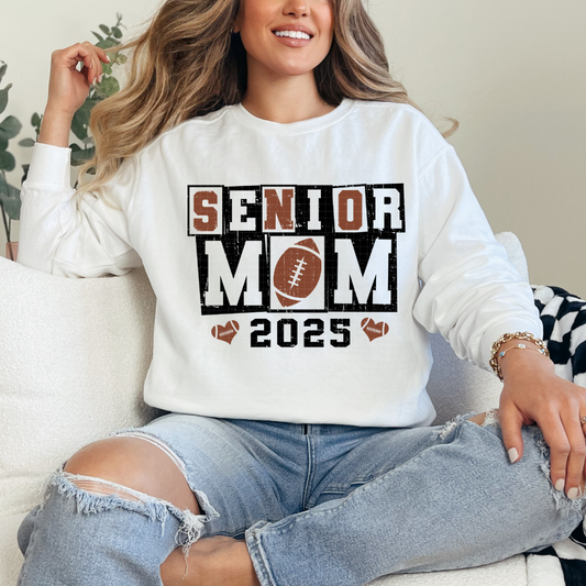 FOOTBALL SENIOR MOM 2025 DISTRESSED - DTF TRANSFER
