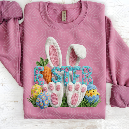 FAUX YARN EASTER BUNNY FEET - DTF TRANSFER