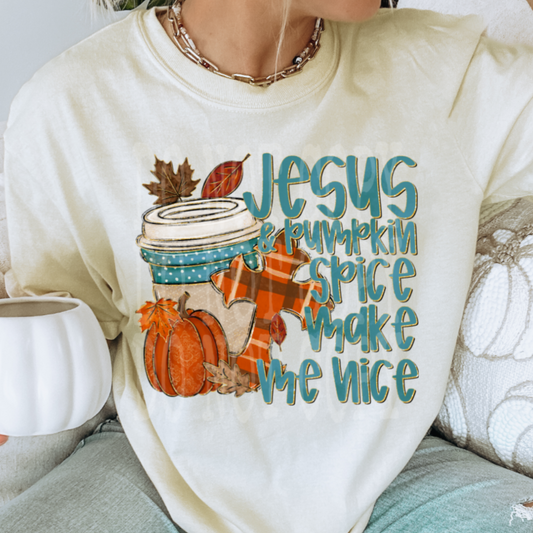 JESUS & PUMPKIN SPICE - DTF TRANSFER