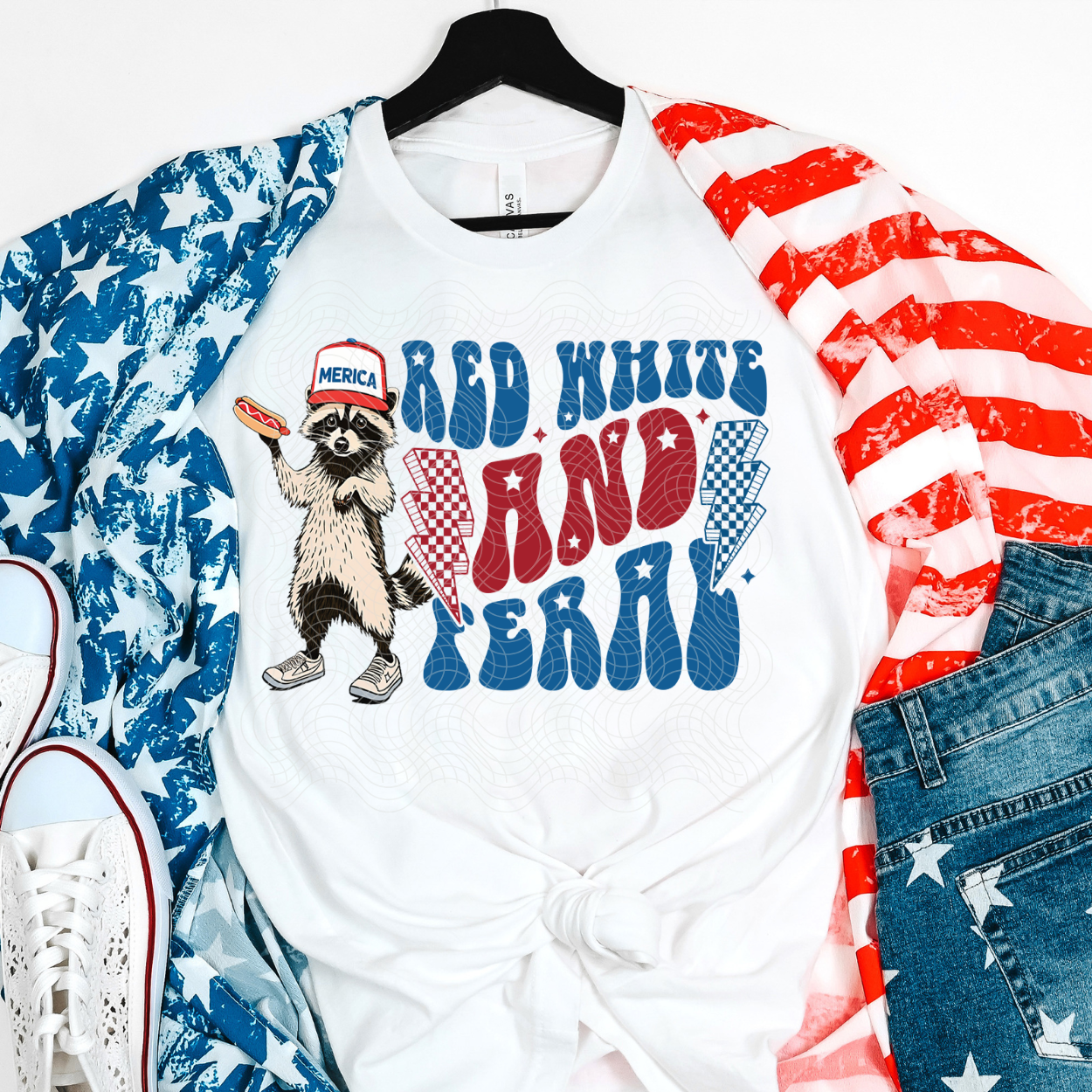 RED WHITE AND FERAL - DTF TRANSFER